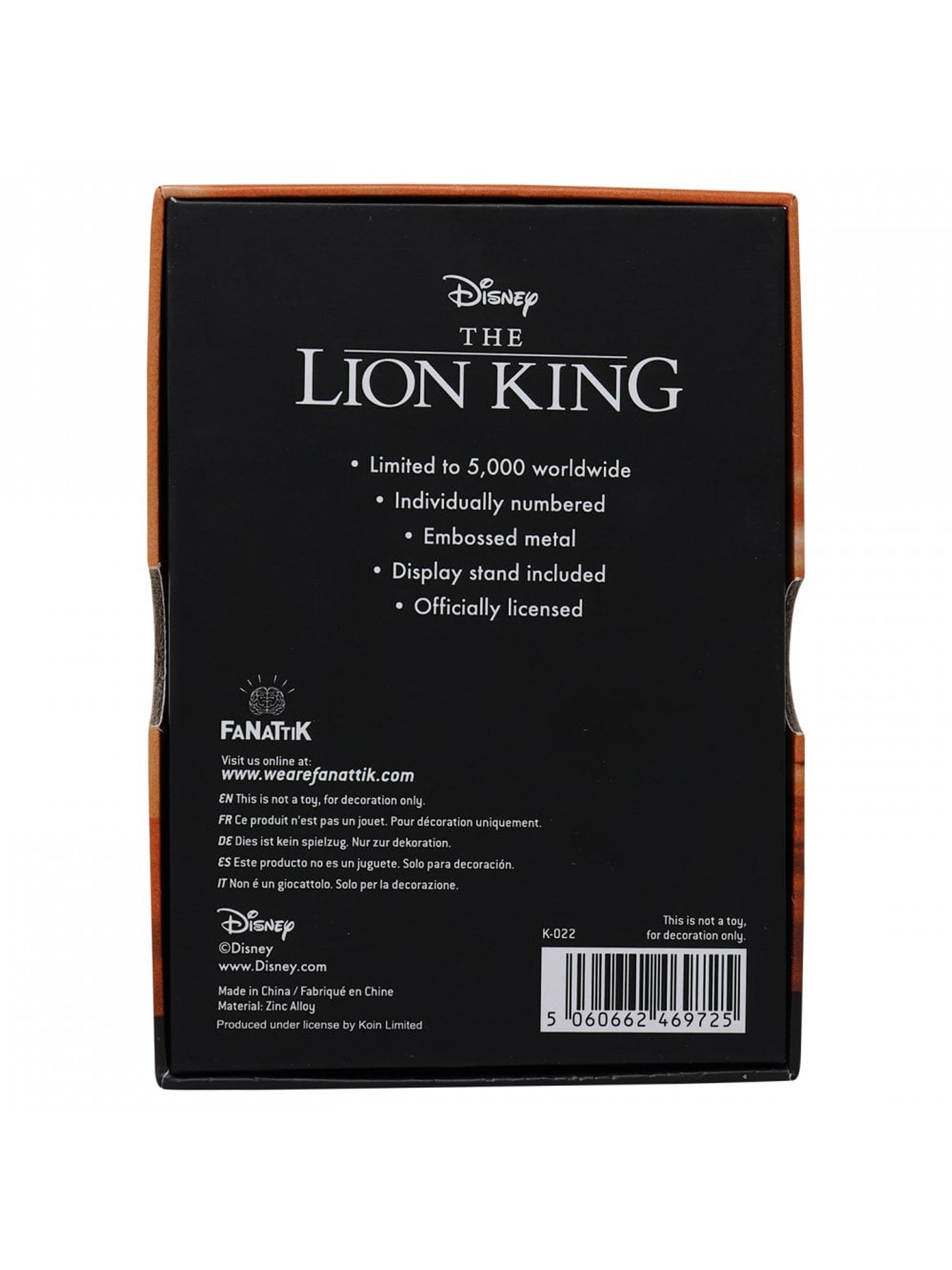 DISNEY Lion King Limited Edition Ingot 5