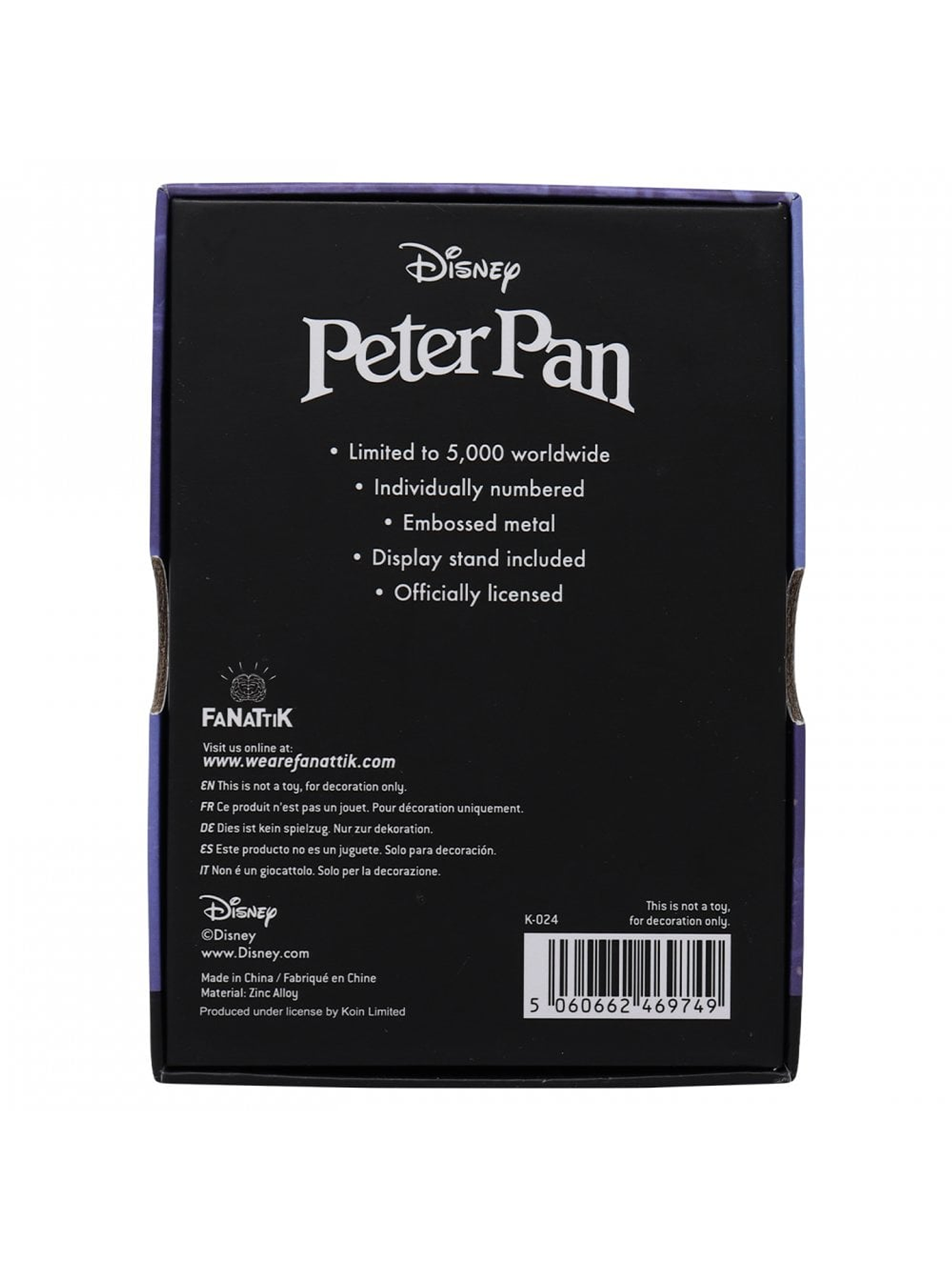 DISNEY Peter Pan Limited Edition Ingot 6