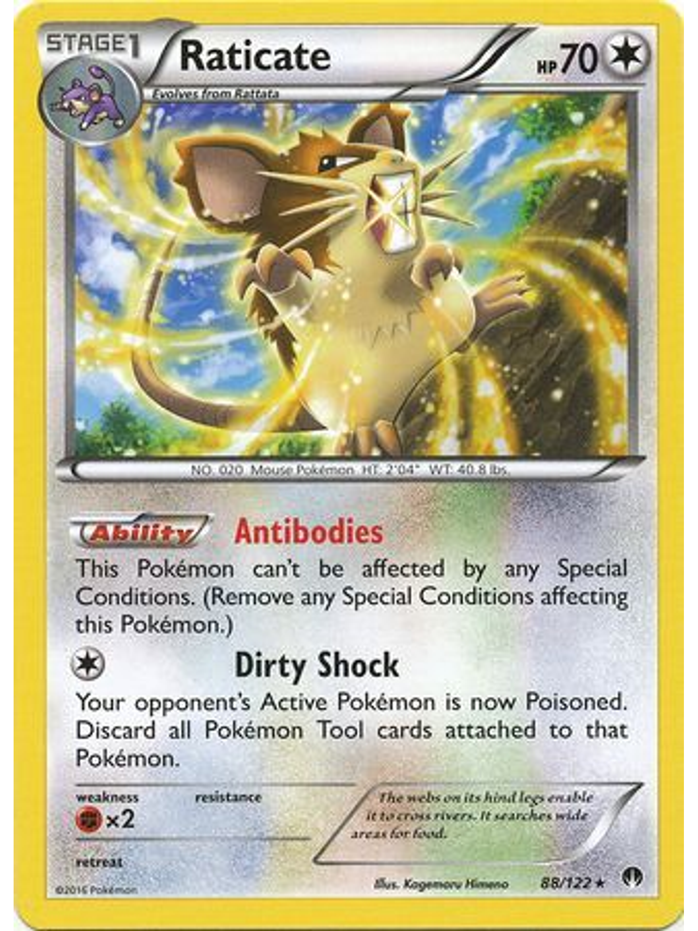 Raticate - 88/122 - Rare 1