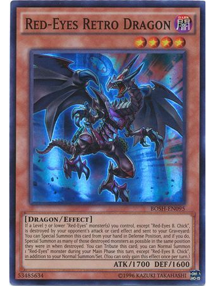 Red-Eyes Retro Dragon - BOSH-EN095 - Super Rare Unlimited 1