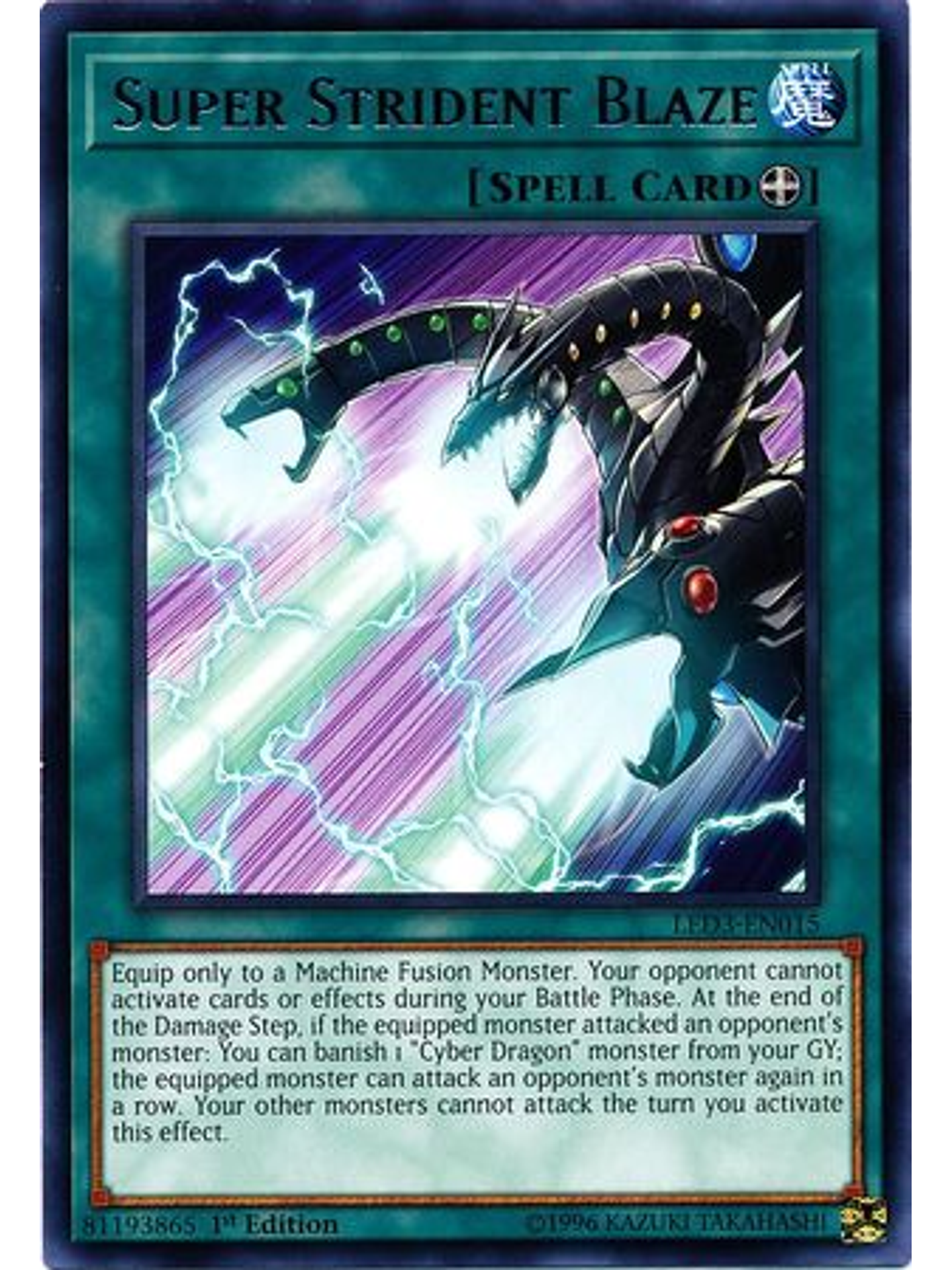 Super Strident Blaze - LED3-EN015 - Rare 1st Edition 1