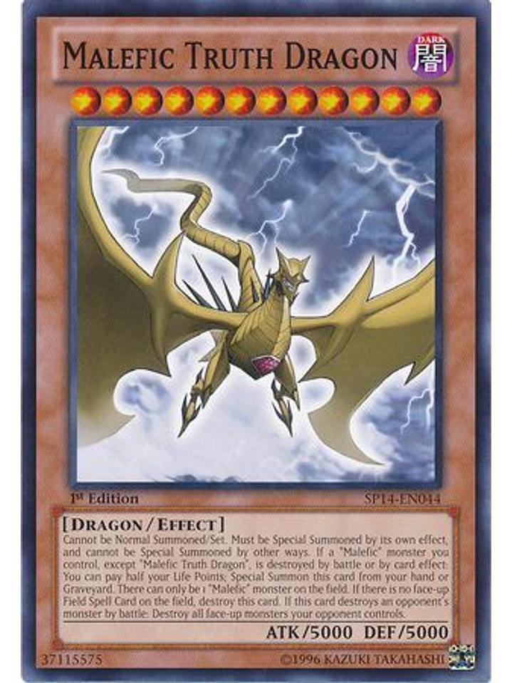 Malefic Truth Dragon - SP14-EN044 - Common 1st Edition 1