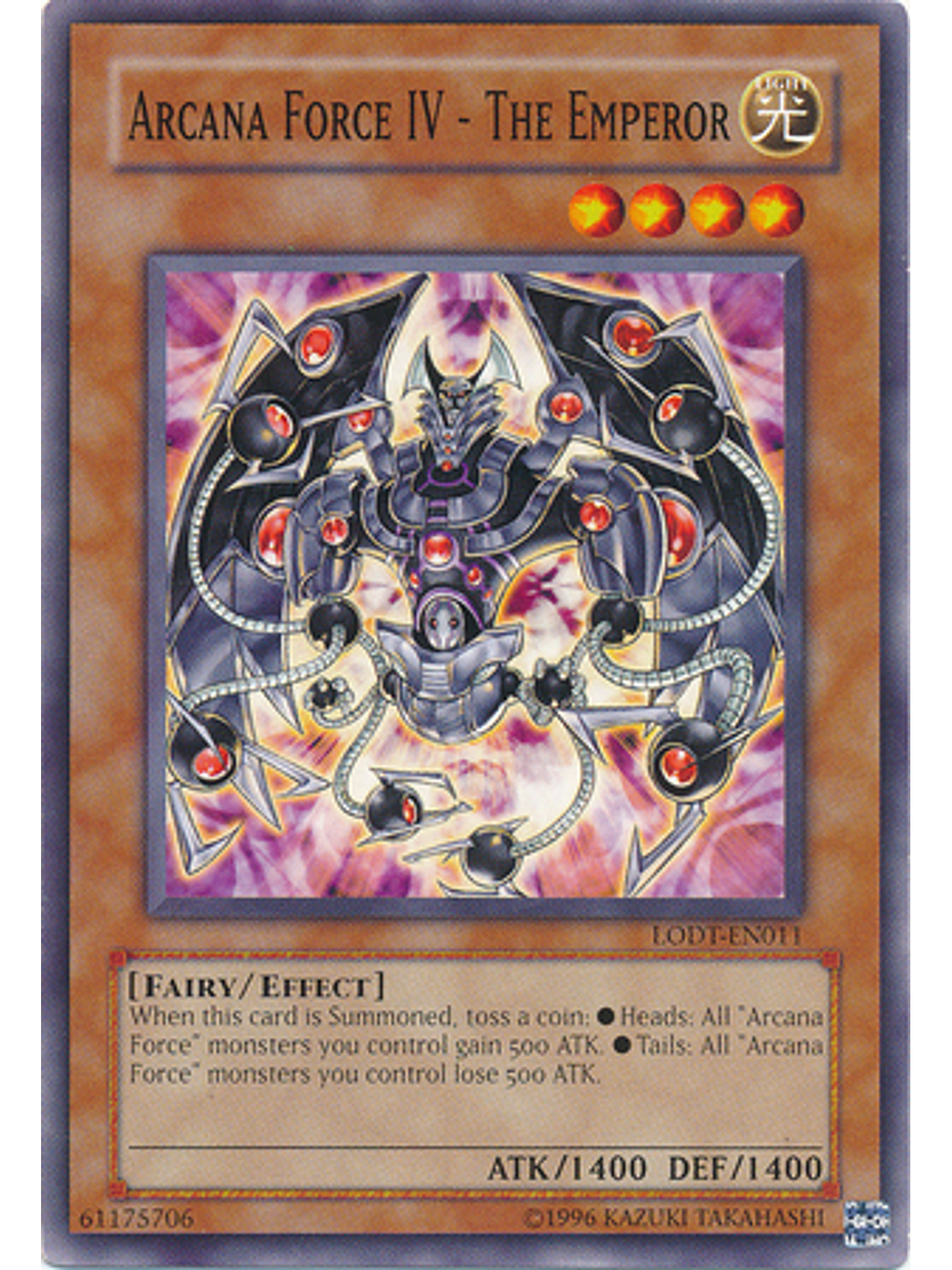 Arcana Force IV - The Emperor - LODT-EN011 - Common Unlimited 1