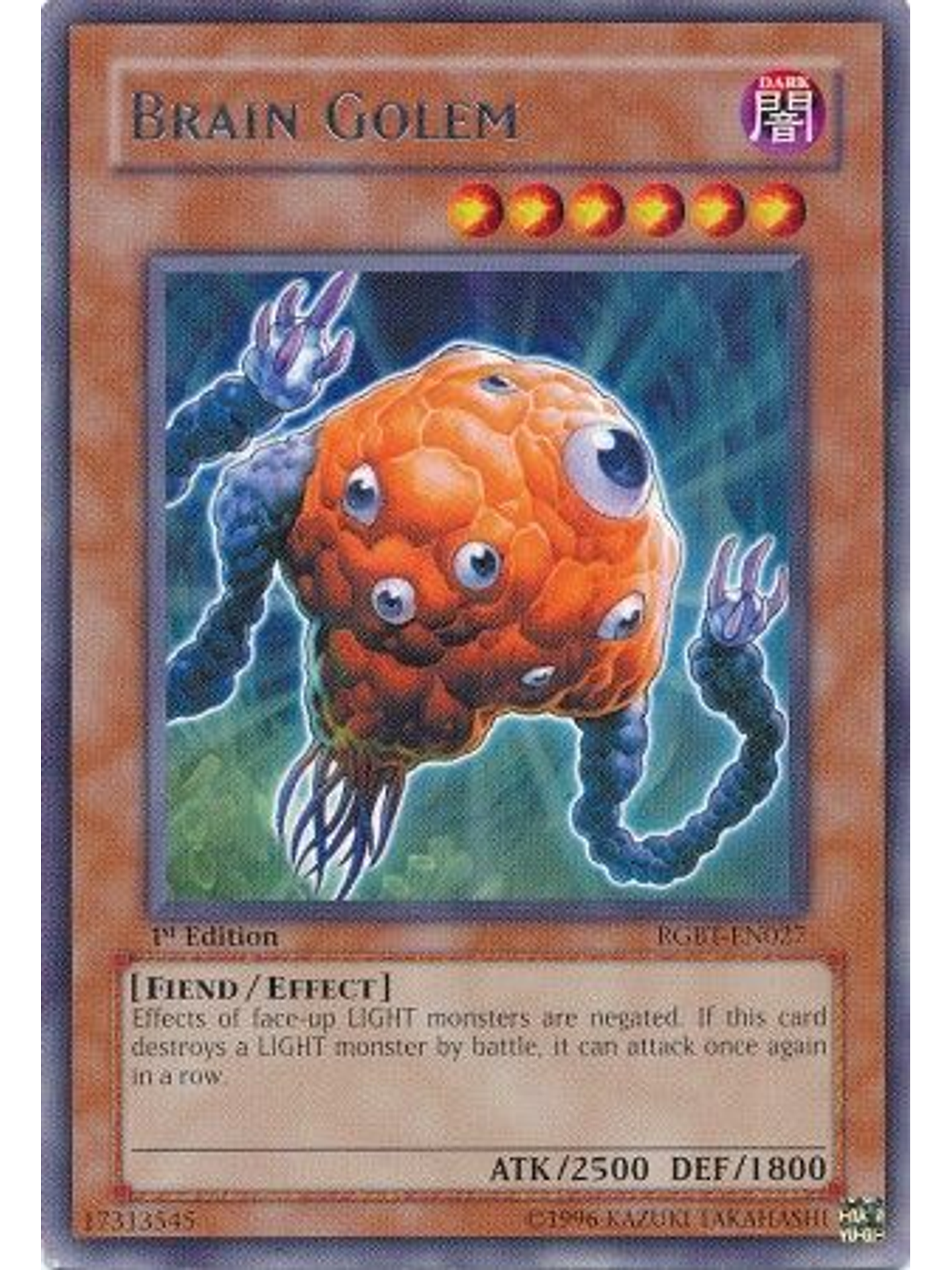 Brain Golem - RGBT-EN027 - Rare 1st Edition 1