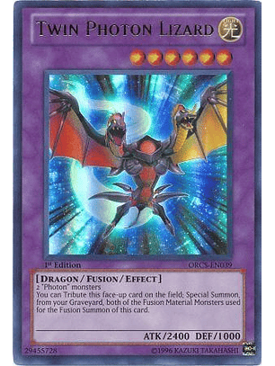 Twin Photon Lizard - ORCS-EN039 - Ultra Rare 1st Edition