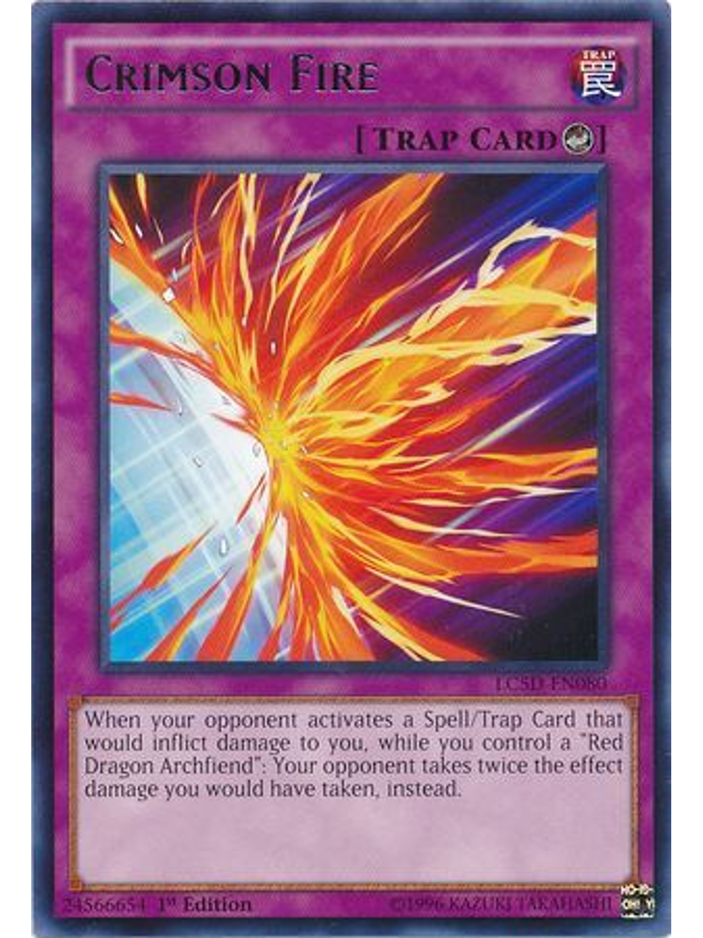 Crimson Fire - LC5D-EN080 - Rare 1st Edition 1