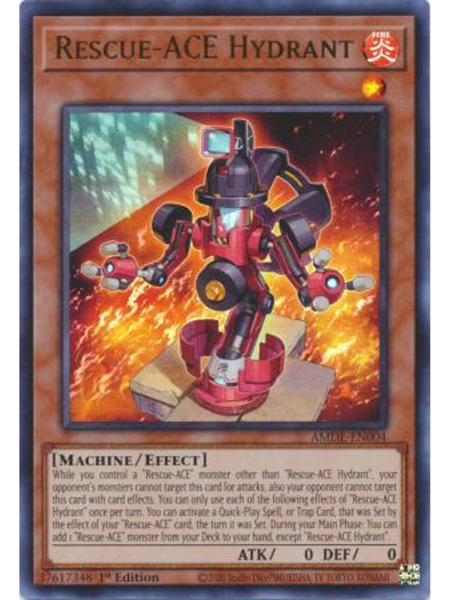 Rescue-ACE Hydrant - AMDE-EN004 - Ultra Rare 1st Edition 1