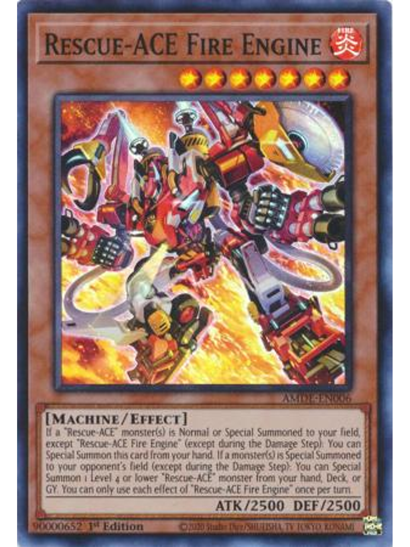 Rescue-ACE Fire Engine - AMDE-EN006 - Super Rare 1st Edition 1