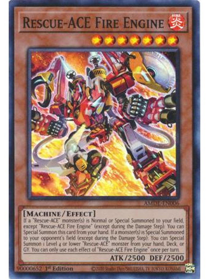 Rescue-ACE Fire Engine - AMDE-EN006 - Super Rare 1st Edition 1