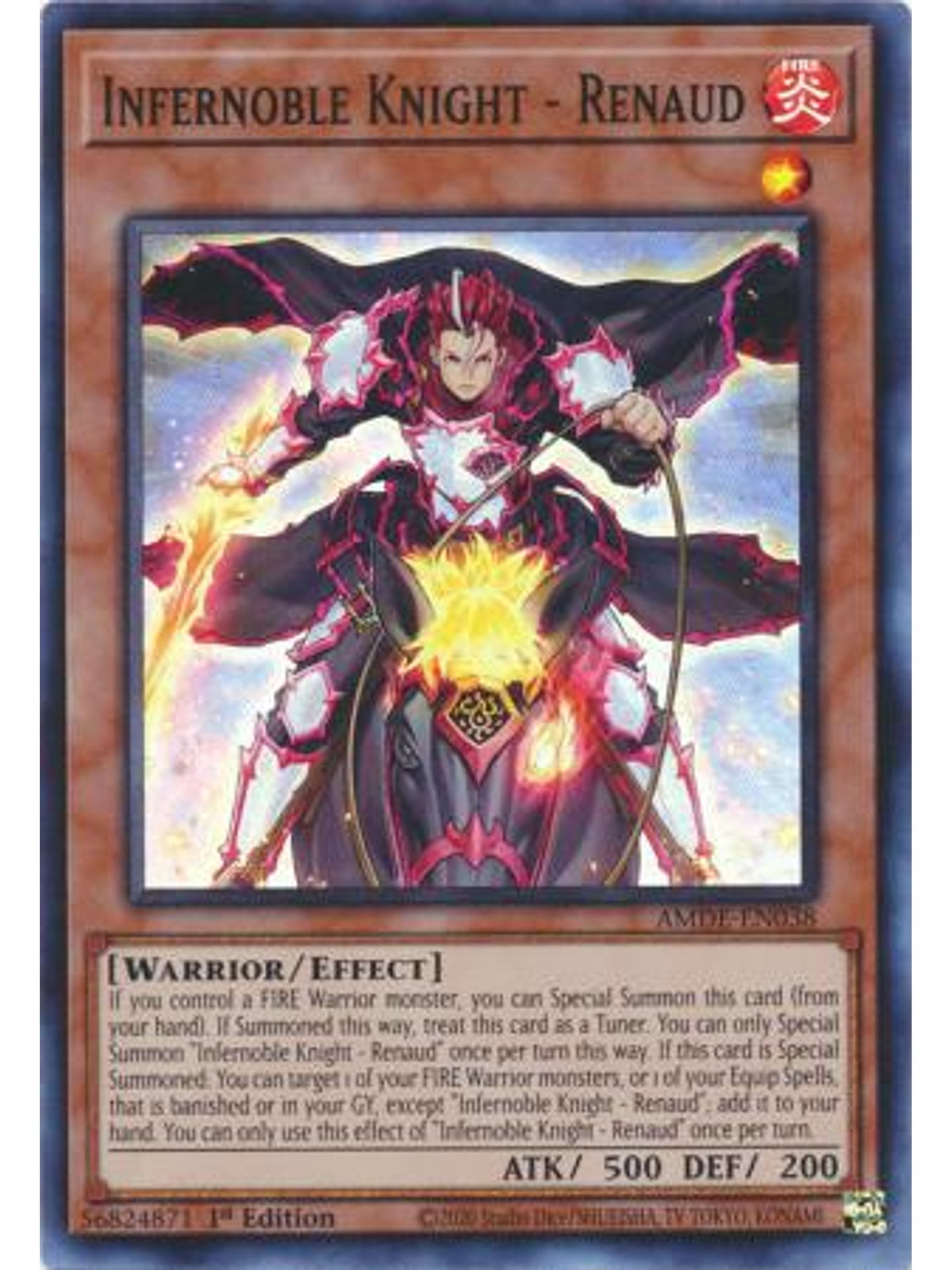 Infernoble Knight - Renaud - AMDE-EN038 - Super Rare 1st Edition 1