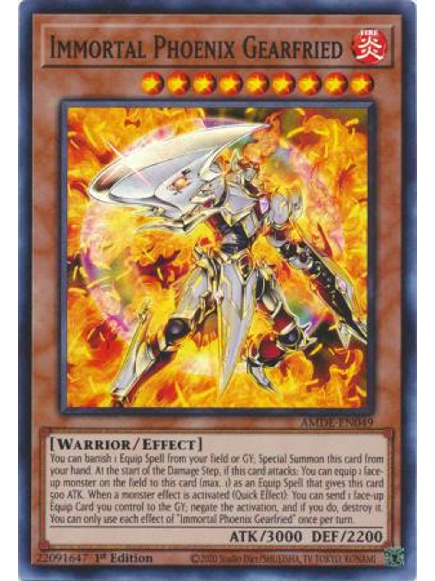 Immortal Phoenix Gearfried - AMDE-EN049 - Super Rare 1st Edition 1