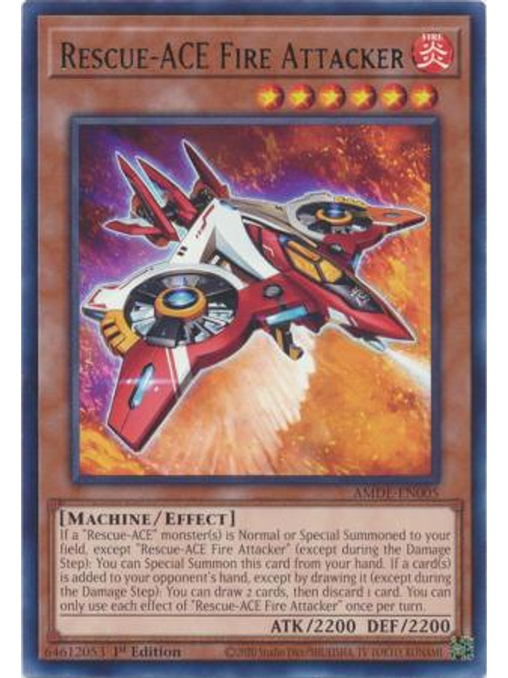 Rescue-ACE Fire Attacker - AMDE-EN005 - Rare 1st Edition 1