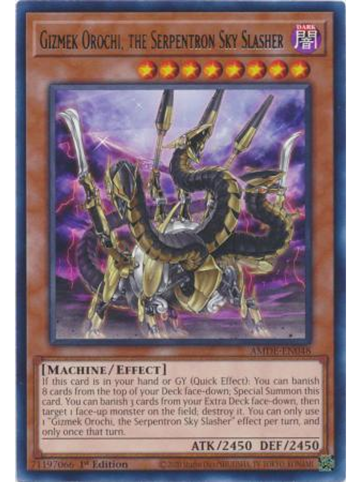 Gizmek Orochi, the Serpentron Sky Slasher - AMDE-EN048 - Rare 1st Edition 1