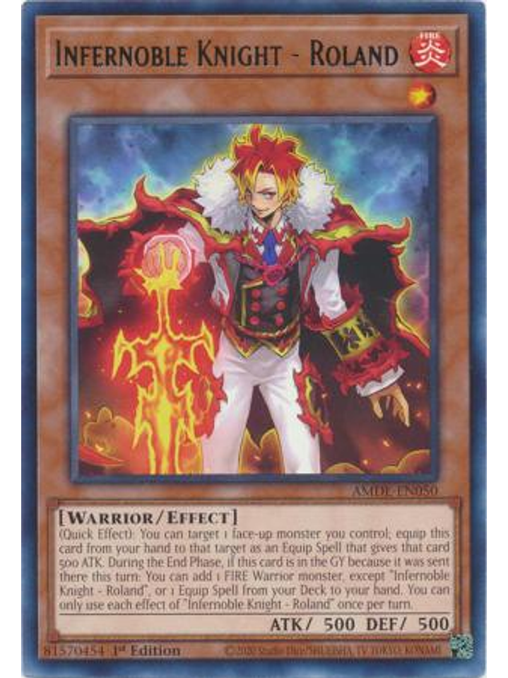 Infernoble Knight - Roland - AMDE-EN050 - Rare 1st Edition 1