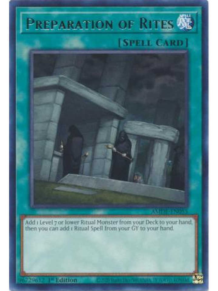 Preparation of Rites - AMDE-EN055 - Rare 1st Edition 1