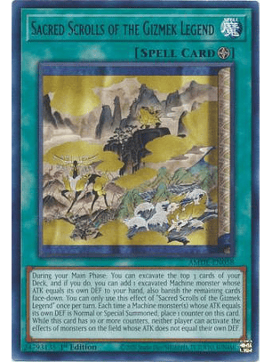 Sacred Scrolls of the Gizmek Legend - AMDE-EN058 - Rare 1st Edition