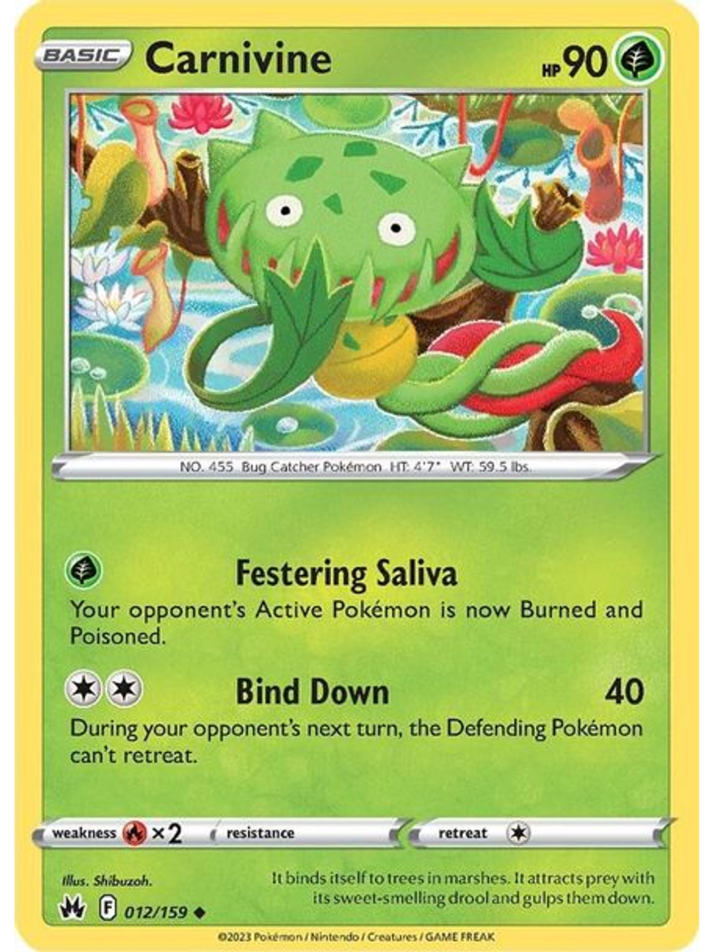 Carnivine - 012/159 - Uncommon 1