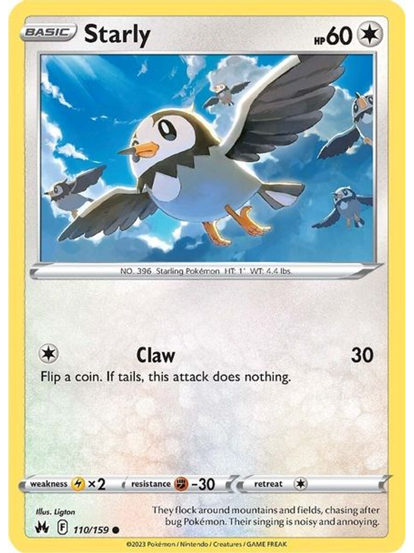 Starly - 110/159 - Common Reverse Holo 1