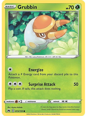 Grubbin - 015/159 - Common Reverse Holo