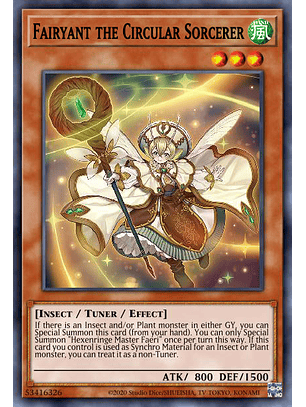 Fairyant the Circular Sorcerer - PHHY-EN025 - Super Rare 1st Edition