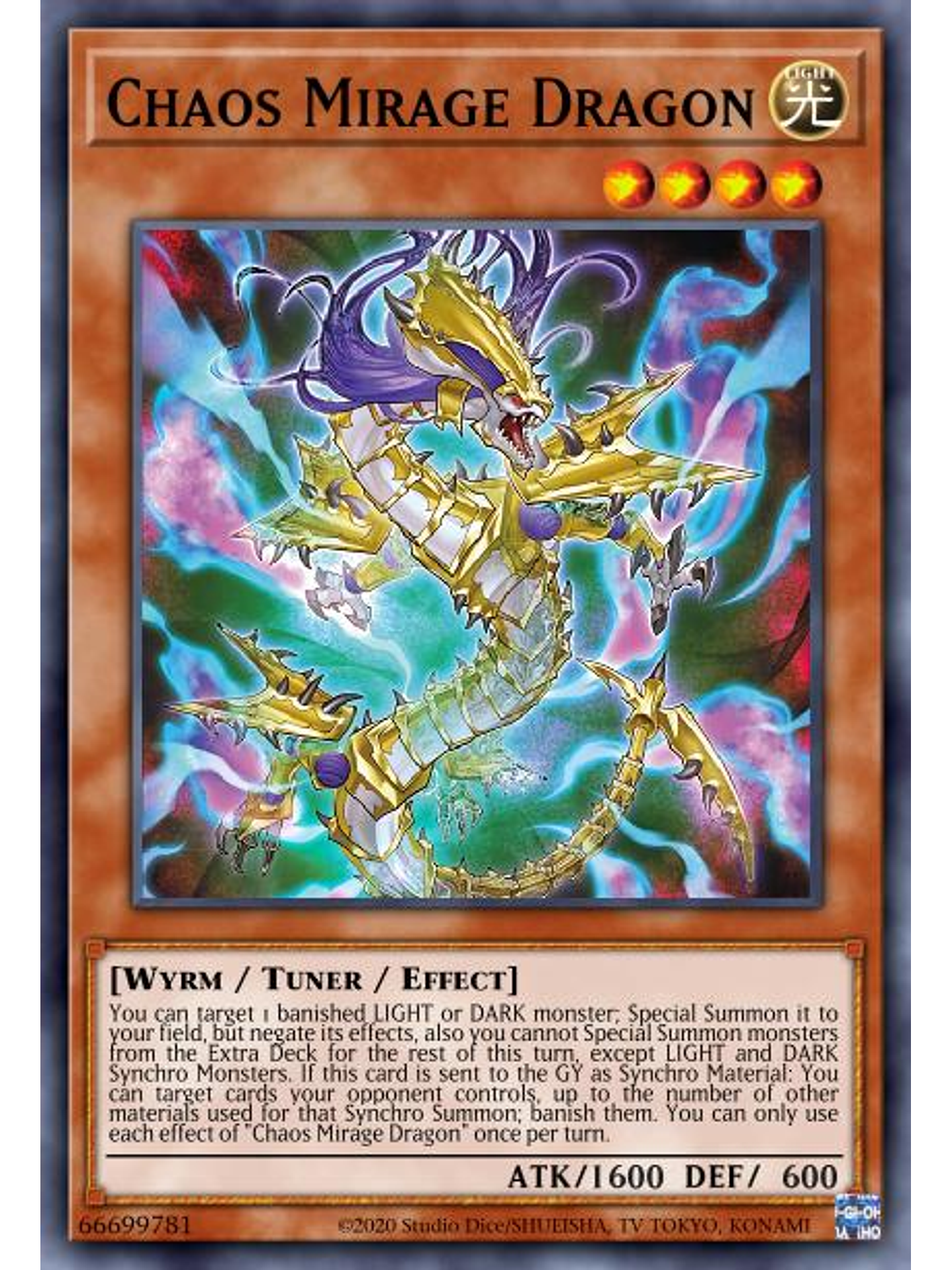 Chaos Mirage Dragon - PHHY-EN013 - Super Rare 1st Edition 1