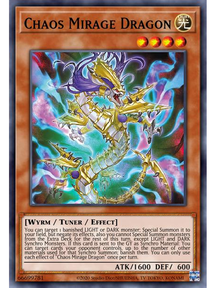 Chaos Mirage Dragon - PHHY-EN013 - Super Rare 1st Edition 1