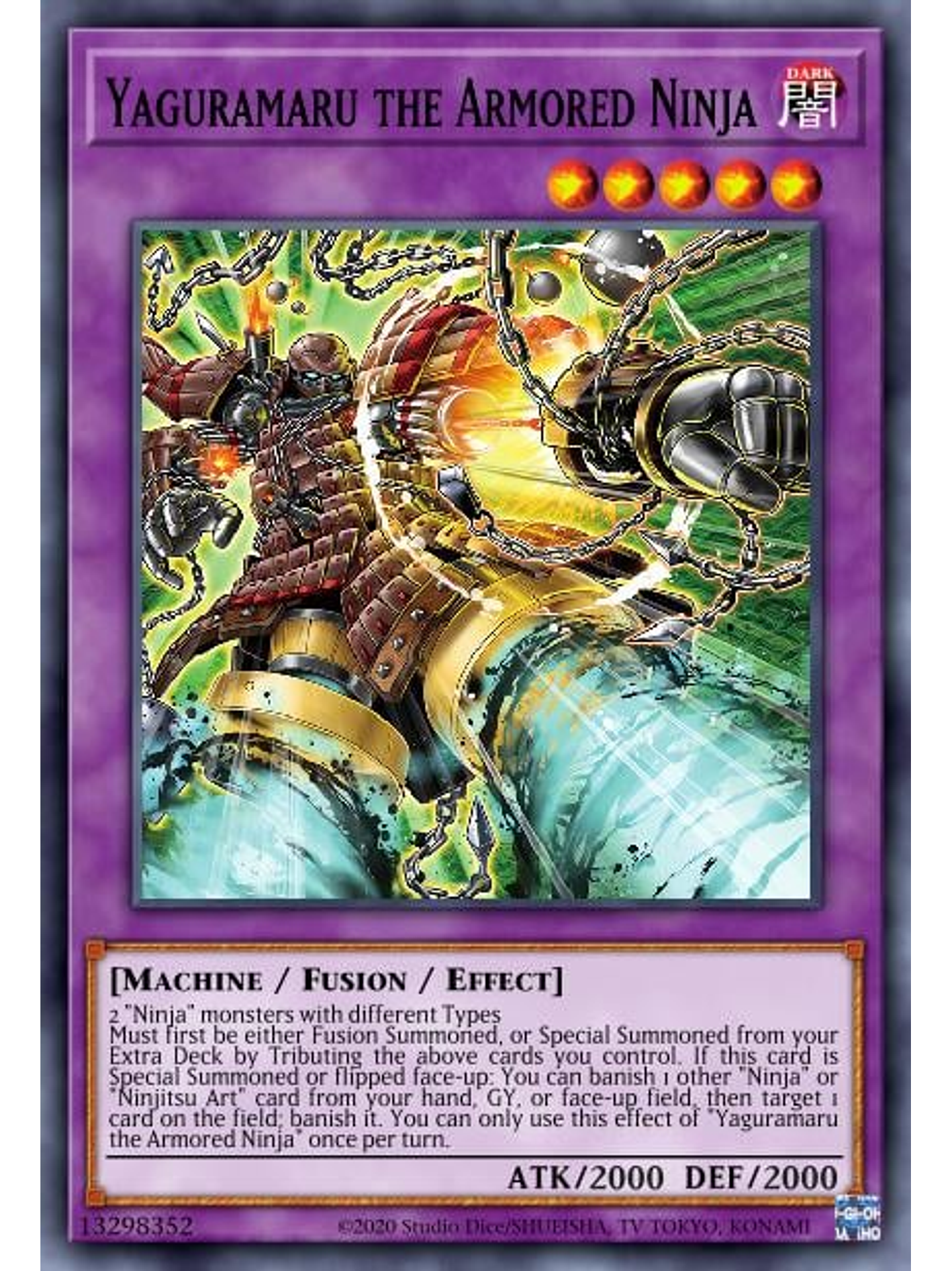 Yaguramaru the Armor Ninja - PHHY-EN036 - Common 1st Edition 1