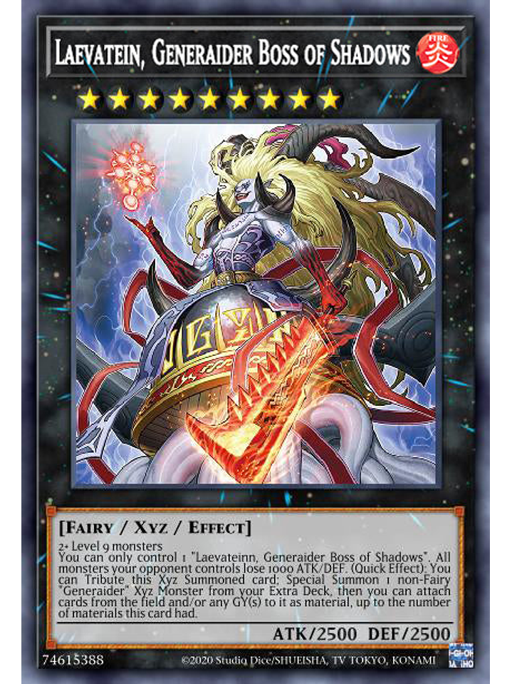 Laevatein, Generaider Boss of Shadows - PHHY-EN047 - Ultra Rare 1st Edition 1