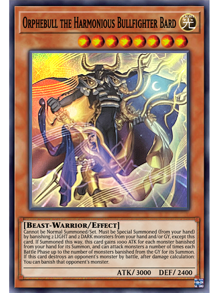 Orphebull the Harmonious Bullfighter Bard - PHHY-EN082 - Ultra Rare 1st Edition 1