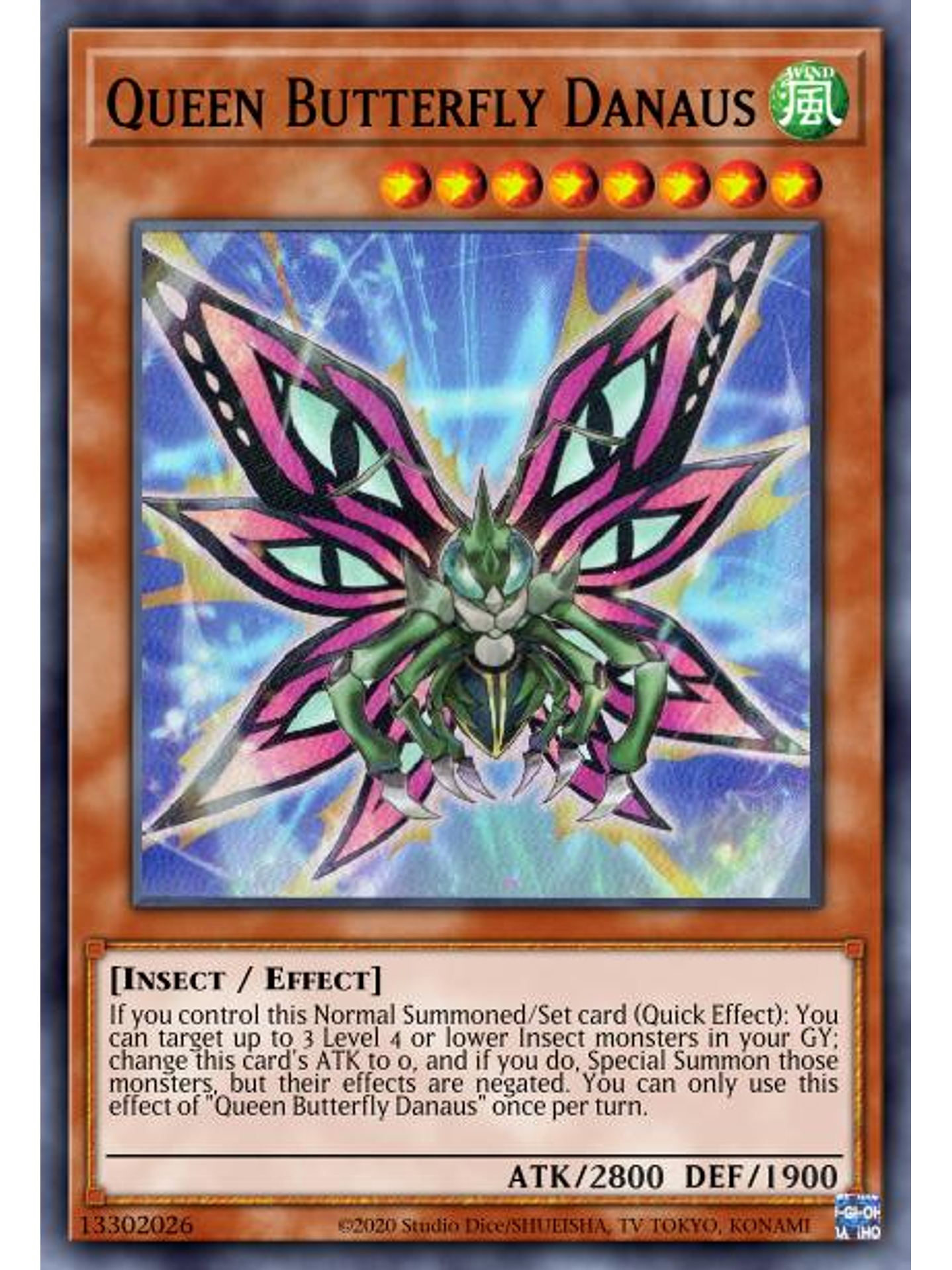 Queen Butterfly Danaus - PHHY-EN094 - Super Rare 1st Edition 1