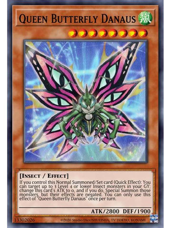 Queen Butterfly Danaus - PHHY-EN094 - Super Rare 1st Edition 1