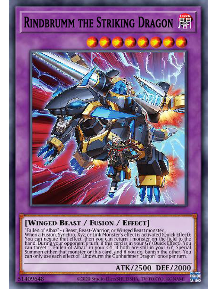 Rindbrumm the Striking Dragon - PHHY-EN034 - Ultra Rare 1st Edition 1