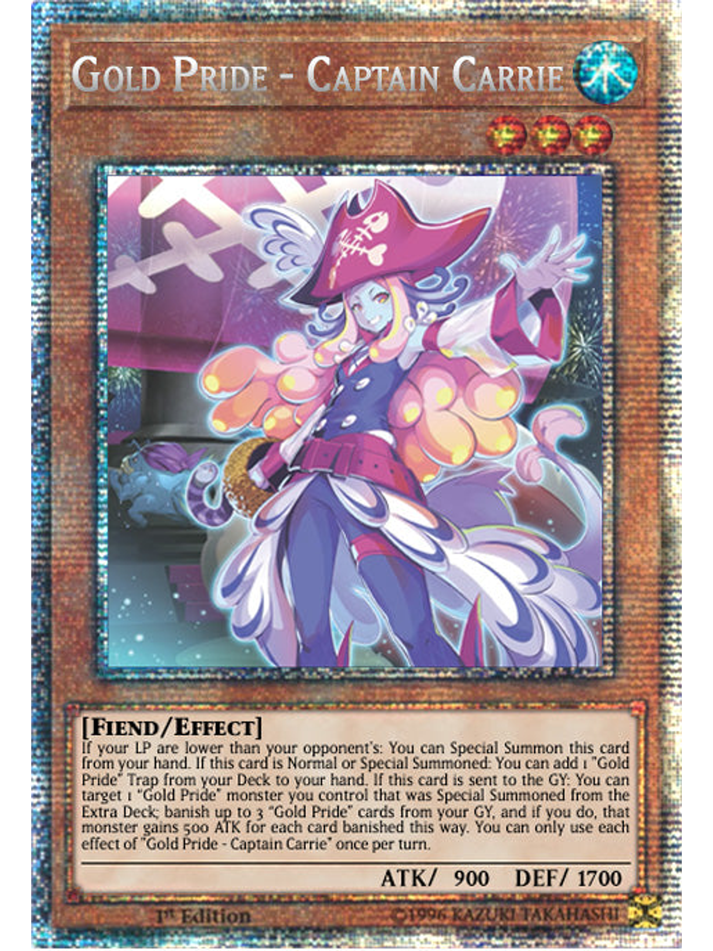 Gold Pride - Captain Carrie - PHHY-EN088 - Starlight Rare 1st Edition 1