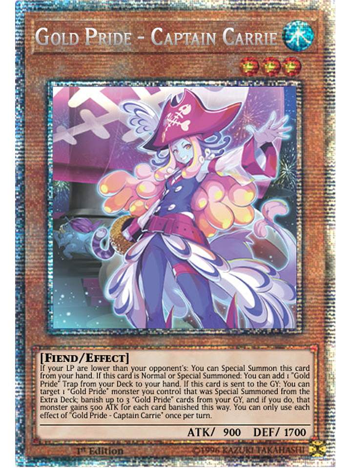 Gold Pride - Captain Carrie - PHHY-EN088 - Starlight Rare 1st Edition 1