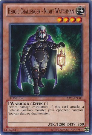Heroic Challenger - Night Watchman - ABYR-EN009 - Common 1st Edition