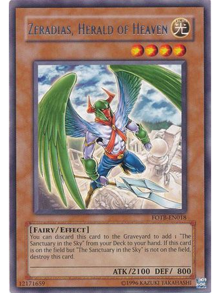 Zeradias, Herald of Heaven - FOTB-EN018 - Rare Unlimited 1