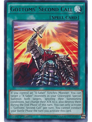 Gottoms' Second Call - SECE-EN056 - Rare 1st Edition