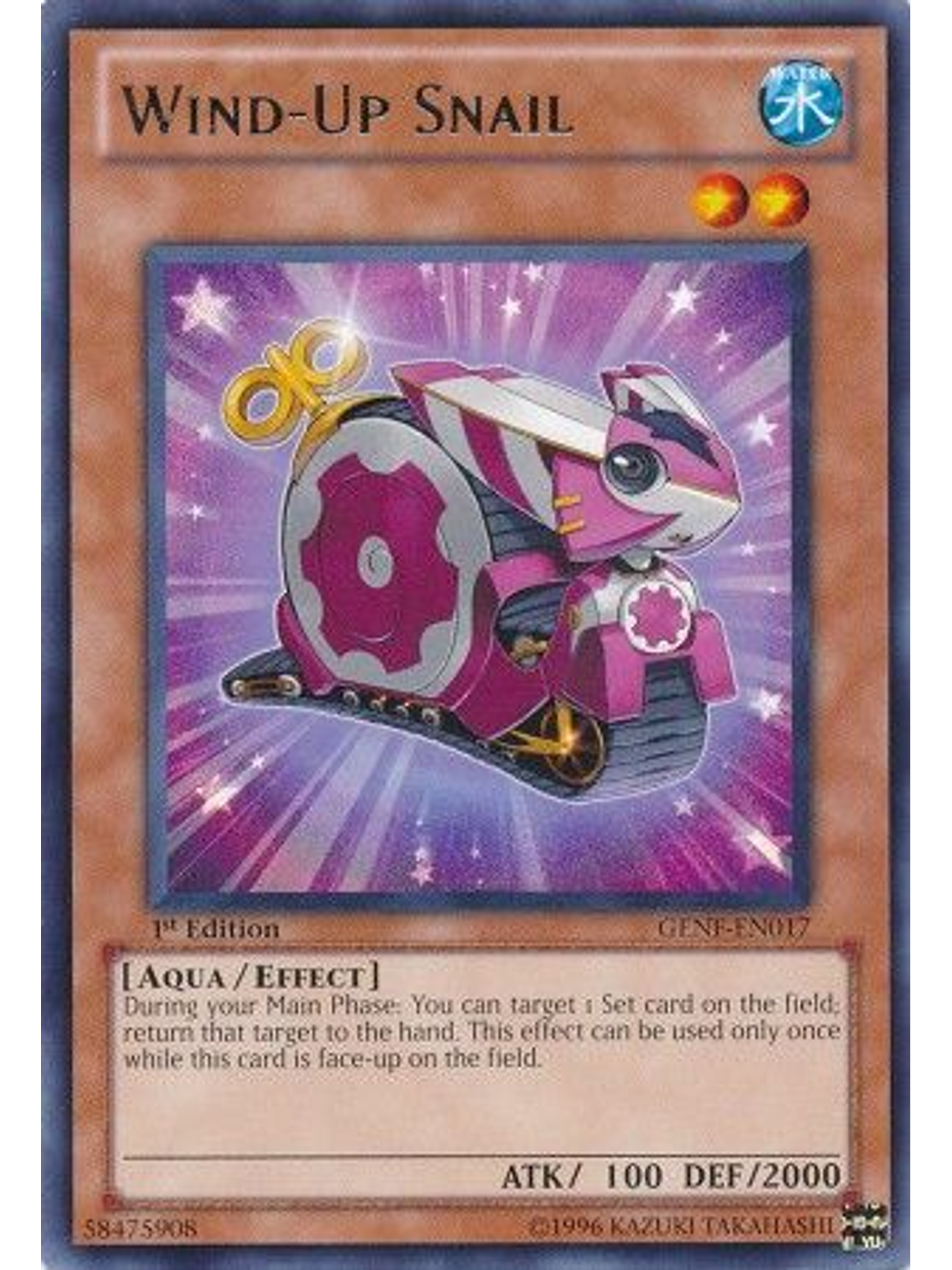 Wind-Up Snail - GENF-EN017 - Rare 1st Edition 1