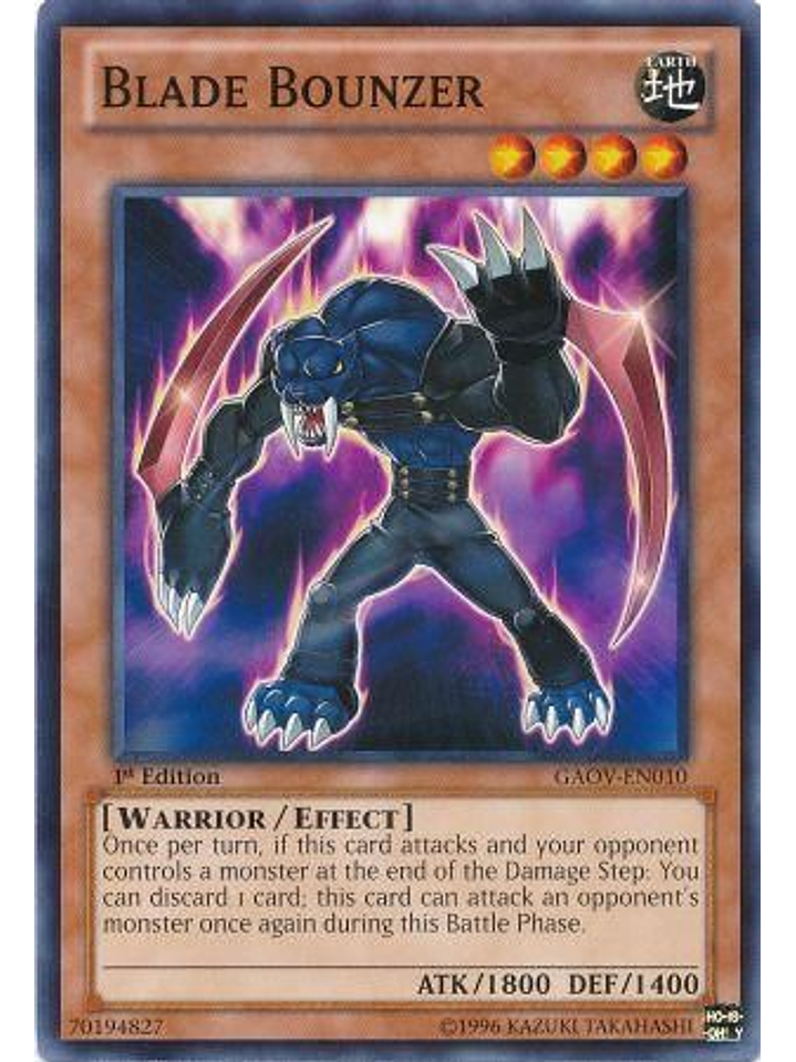 Blade Bounzer - GAOV-EN010 - Common 1st Edition 1
