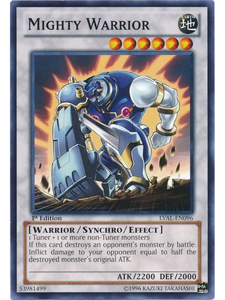 Mighty Warrior - LVAL-EN096 - Common 1st Edition 1