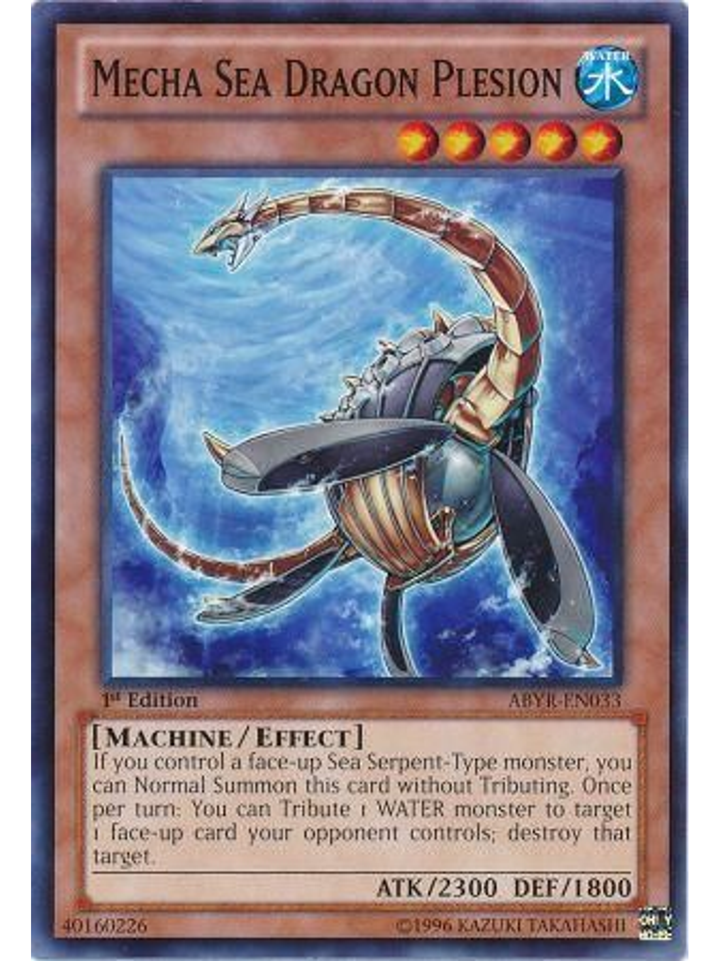 Mecha Sea Dragon Plesion - ABYR-EN033 - Common 1st Edition 1
