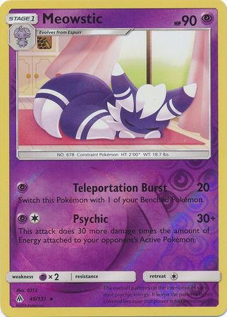 Meowstic - 45/131 - Rare Reverse Holo