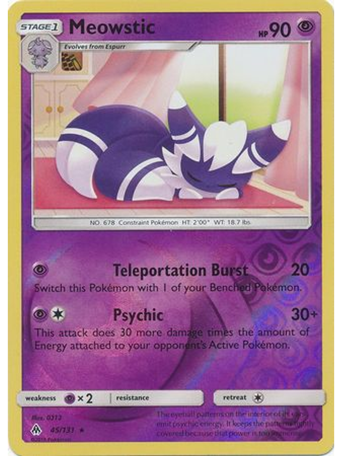 Meowstic - 45/131 - Rare Reverse Holo 1