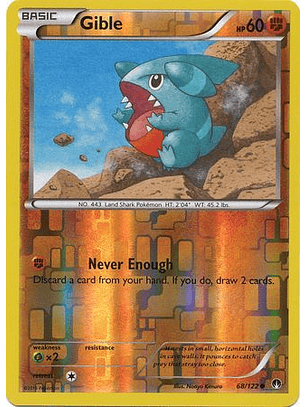Gible - 68/122 - Common Reverse Holo