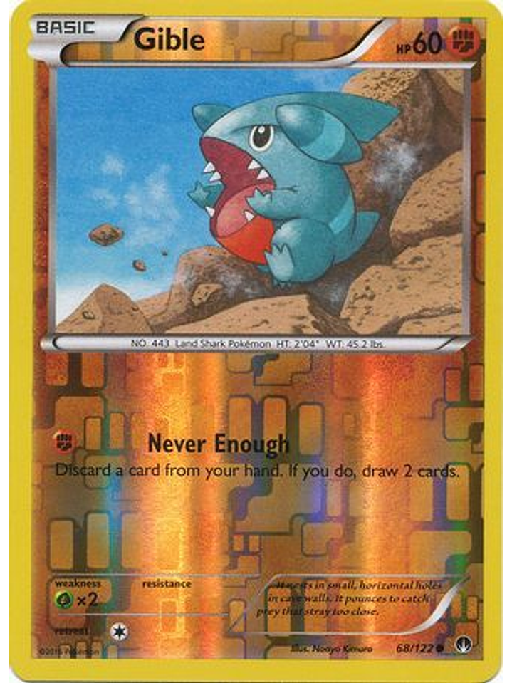 Gible - 68/122 - Common Reverse Holo 1