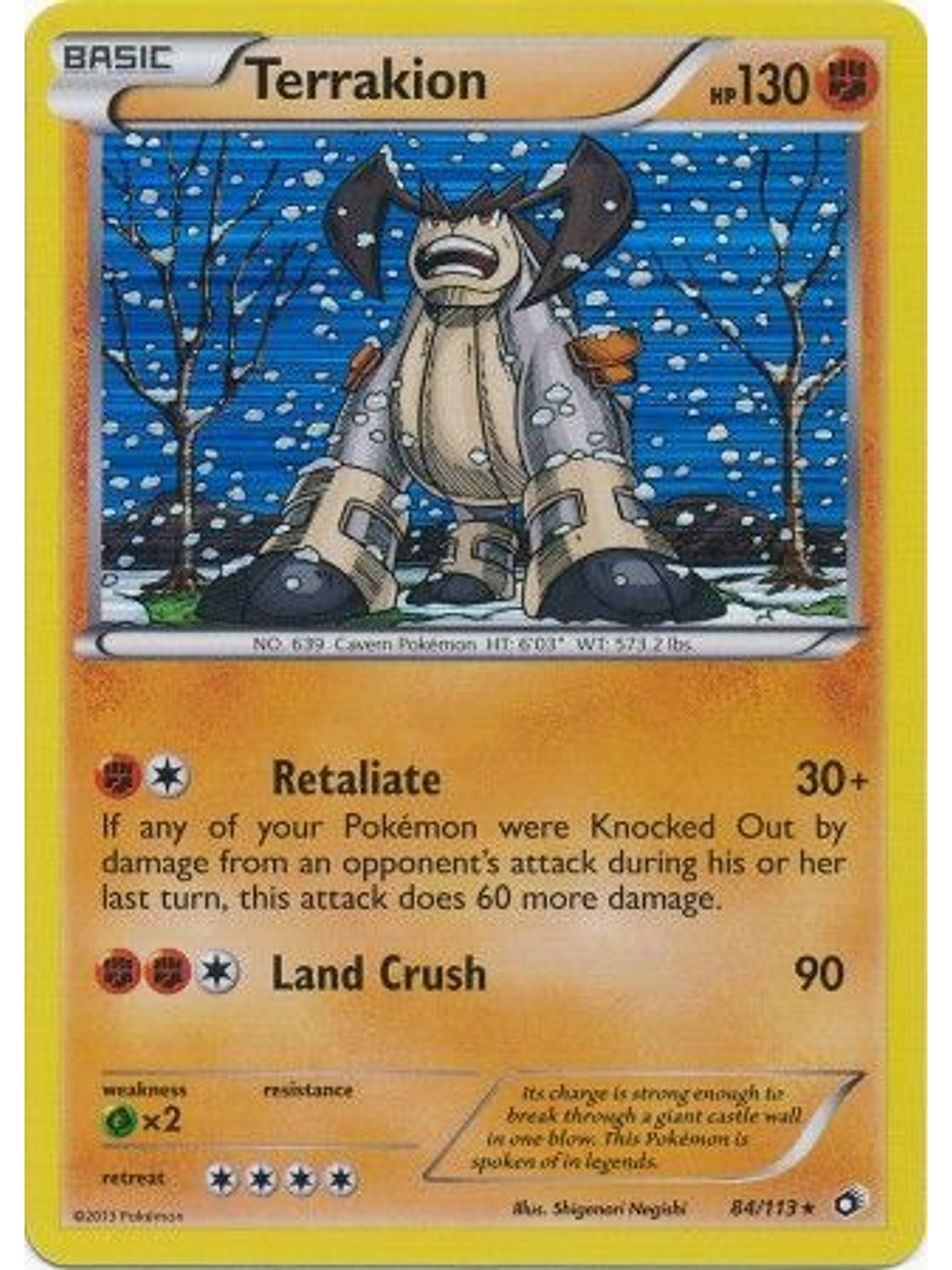 Terrakion - 84/113 - Holo Rare 1