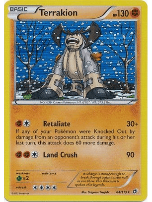 Terrakion - 84/113 - Holo Rare