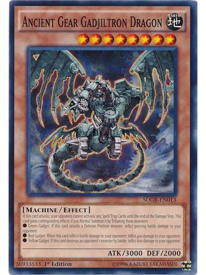 Ancient Gear Gadjiltron Dragon - SDGR-EN013 - Common 1st Edition 1