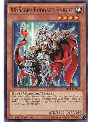 XX-Saber Boggart Knight - SP15-EN006 - Common 1st Edition