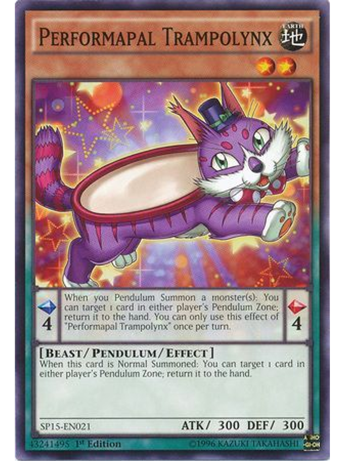 Performapal Trampolynx - SP15-EN021 - Common 1st Edition 1